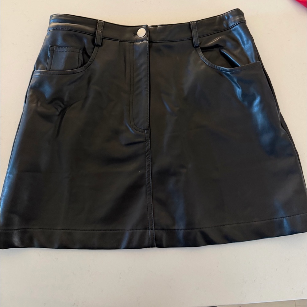 Lulu’s Black Leather Skirt
